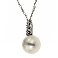 Collana Recarlo Donna in Oro bianco Perla 0.12 Ct XD111 - XD111